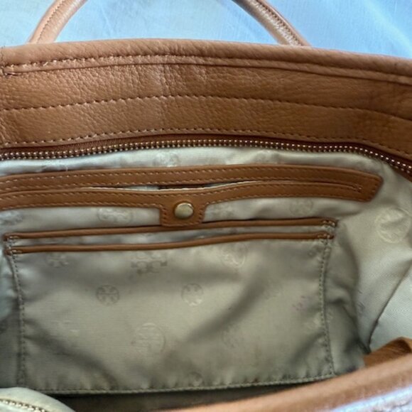 Tory Burch Amanda Mini Satchel Brown Leather Shoulder Bag - Picture 8 of 11